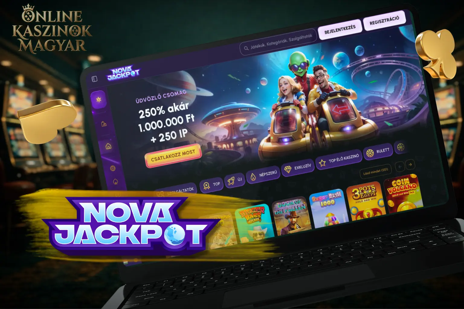Nova Jackpot - 250% üdvözlő csomaggal